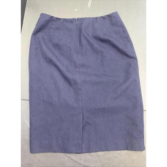 Pendleton Savvy Stretch Virgin Wool Skirt Navy Business Career Designer Luxury 6 - Picture 14 of 14